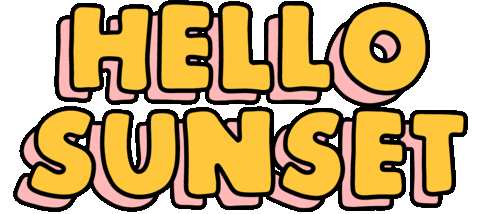 Sunset Sticker by Poppy Deyes