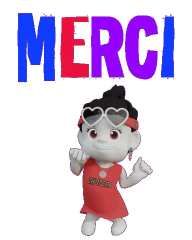 Merci Beaucoup Sticker by Zhotcita