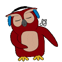 Owl Headphones Sticker by Provozně ekonomická fakulta ČZU