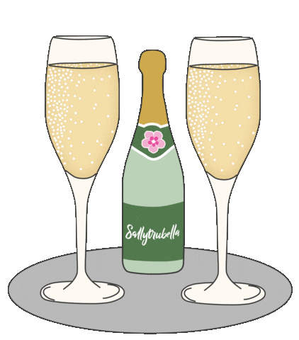 Drink Celebrate Sticker by Sally Trubella Travels