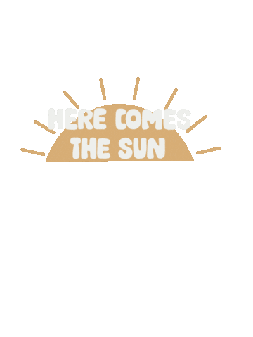 fiveoclockdesigns summer sun the beatles here comes the sun Sticker