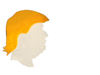 trump fight Sticker by The Eggshibit