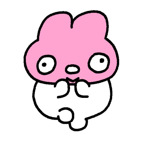 pikuiku dancing bunny rubber glove dancing rabbit 피쿠이쿠 Sticker