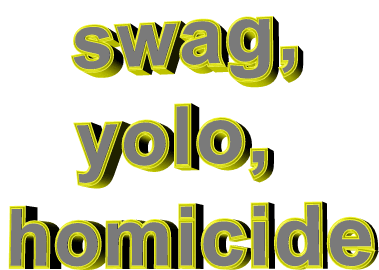 swag yolo Sticker by AnimatedText