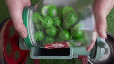 ExperimenMeatGrinder giphyupload funny candy satisfying GIF