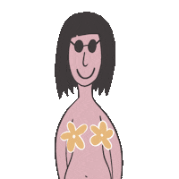 the_creatives_nz happy illustration laugh flower Sticker