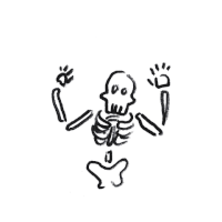 Tired Skeleton GIF by SpongeXD