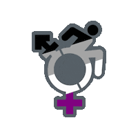 rebirthgarments pride queer ace disability Sticker