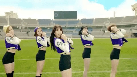 k-pop cheerleaders GIF