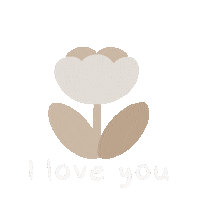 Love You Flower Sticker