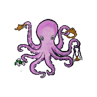 Octopus Sticker by California Job's Daughters