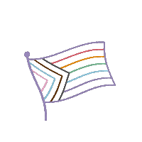 OutboundxNorthings queer outboundprintco queerflag Sticker