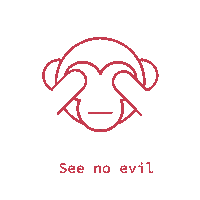 sharenoevil see no evil hear no evil speak no evil seenoevil Sticker