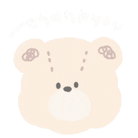 Bear Thank You Sticker