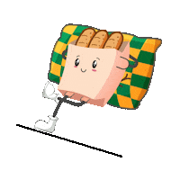 Happy Bread Sticker by Just Dabao