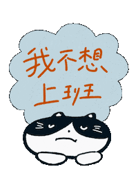Cat Work Sticker