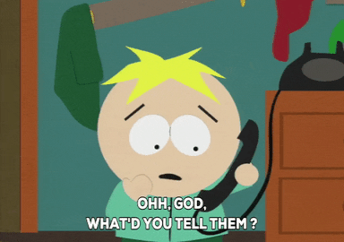 speaking butters stotch GIF by South Park 