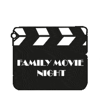 cherish365 movie night familymovienight family movie night movie clapper Sticker