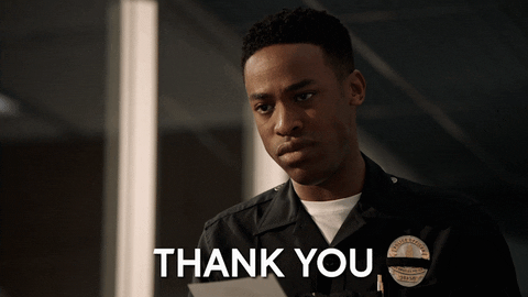 The Rookie Thank You GIF by ABC Network