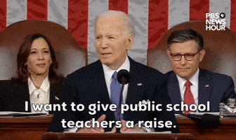 "I want to give public school teachers a raise." 