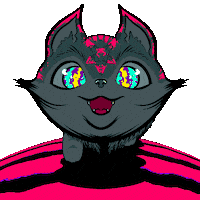 Cat Running Sticker