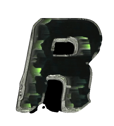Glitch Alphabet Sticker by #BASILIO