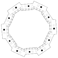 Architecture Clock Sticker by AXEL DE STAMPA