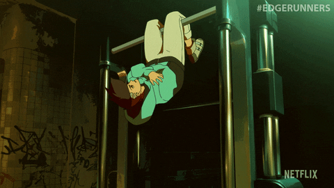 Working Out GIF by Cyberpunk: Edgerunners