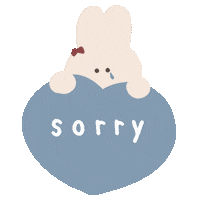 Sorry Rabbit Sticker