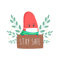 nkfmy mask healthy stay strong stay safe Sticker