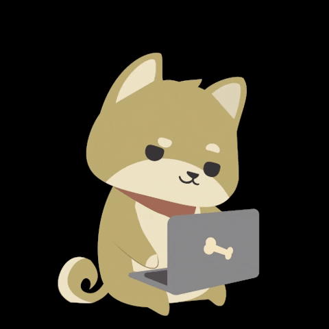 Art_Bravado giphyupload animation dog writing GIF