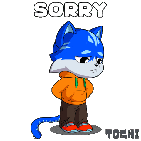 Sad Forgive Me Sticker by Toshithecat