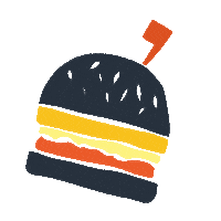 food party burger Sticker by Frichti