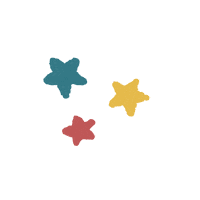 Petitgravier stars colorful petitgravier whiteborder Sticker