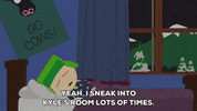 kyle broflovski bedroom GIF by South Park 