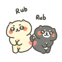 Cute Cat Rubbing Sticker