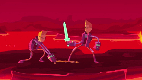 fight sword GIF by Cartoon Hangover