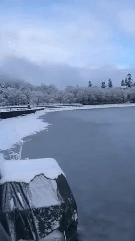 Inveraray Harbour Freezes Up as Cold Snap Bites in Scotland