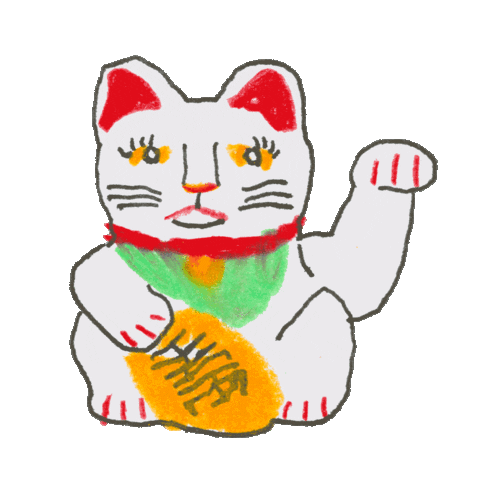 Cat Hello Sticker by James Thacher
