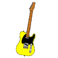 guitar telecaster Sticker by @brokeguitars