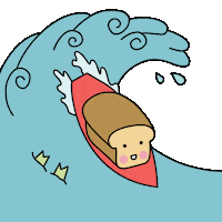 beach waves Sticker by Loof and Timmy