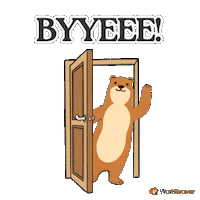 Bye Bye Goodbye Sticker by WorkBeaver
