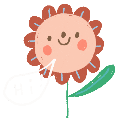 Happy Flower Sticker by Miss NoProblem