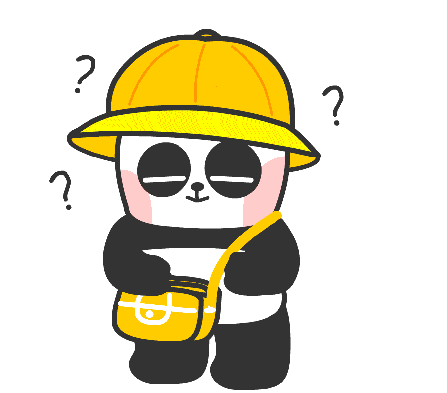 panda student Sticker by Shiny bear