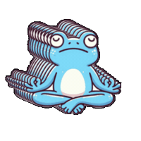 Relaxed Chill Sticker by Croakey