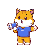 Shouting Oh No Sticker by CATECOIN