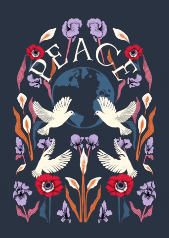 lisamaltbystudio giphyupload peace festive world peace GIF