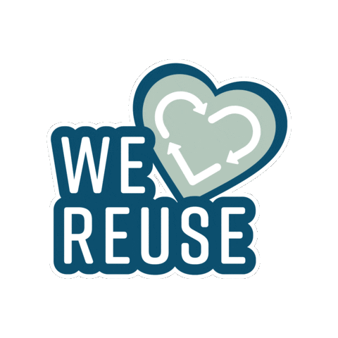 partykitnetwork giphygifmaker zero waste reusables love reuse Sticker