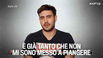 Sky Uno Crying GIF by X Factor Italia