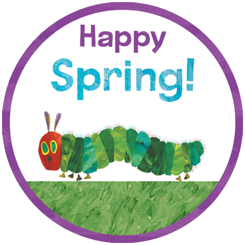 Very Hungry Caterpillar Happy Spring Sticker by PenguinKids